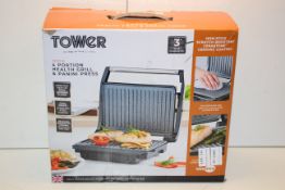 BOXED TOWER 1000W 4 PORTION HEALTH GRILL & PANINI PRESS Condition ReportAppraisal Available on