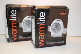 2X BOXED WARMLITE 2000W UPRIGHT FAN HEATER WITH ADJUSTABLE THERMOSTAT COMBINED RRP £40.00Condition