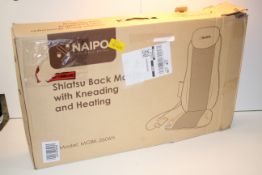 BOXED NAIPO SHIATSU BACK MASSAGER WITH KNEADING AND HEATING MODEL: MGBK-2606H RRP £69.00Condition