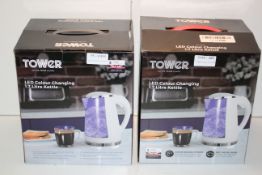 2X BOXED TOWER BLACK LED COLOUR CHANGING 1.7LITRE KETTLES RRP £68.00Condition ReportAppraisal
