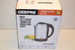 BOXED GEEPAS STAINLESS STEEL KETTLE MODEL: GK5466M RRP £23.49Condition ReportAppraisal Available
