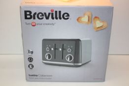 BOXED BREVILLE LUSTRA COLLECTION STORM GREY 4 SLICE TOASTER MODEL: VTT853 RRP £34.00Condition