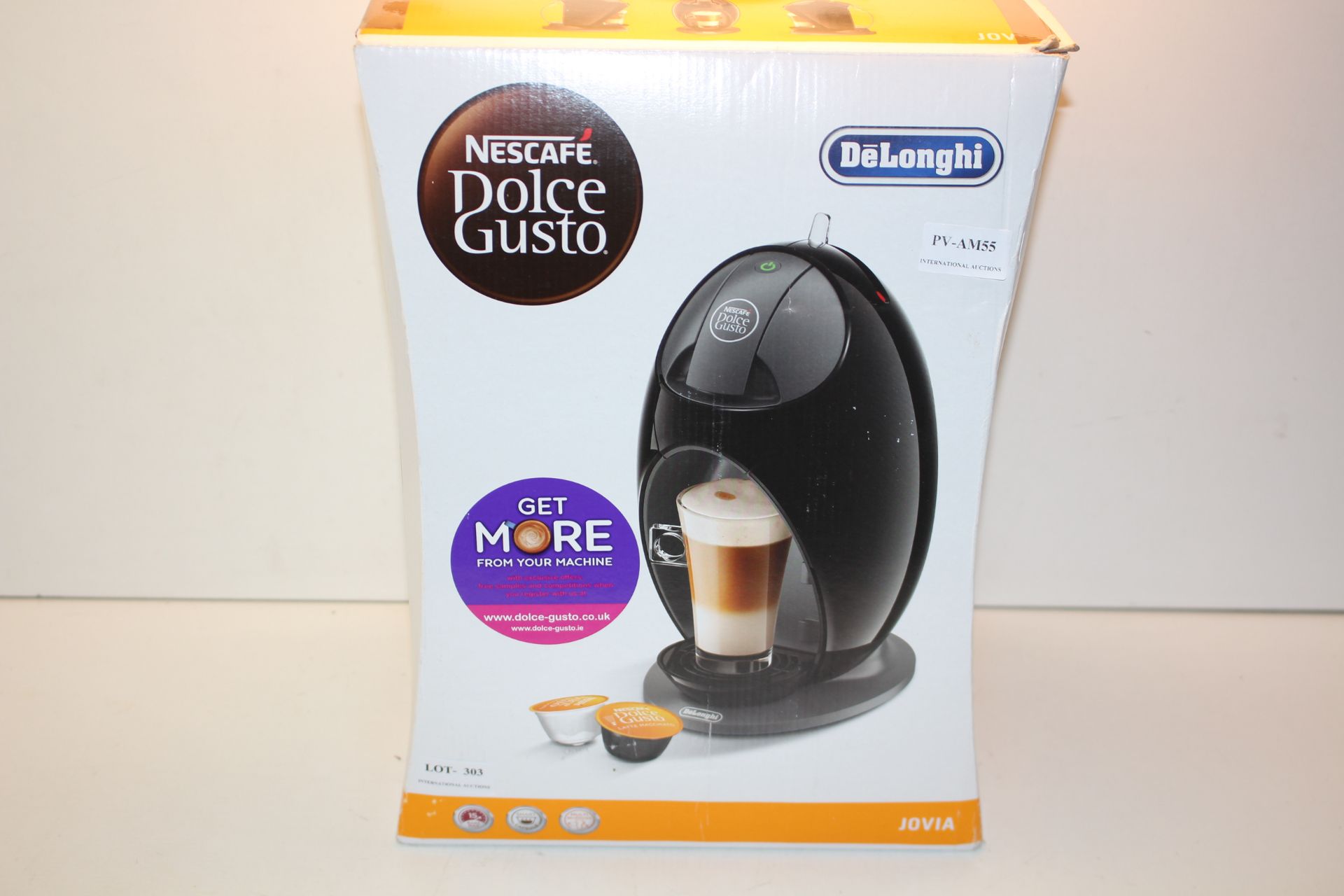BOXED DELONGHI NESCAFE DOLCE GUSTO JOVIA POD COFFEE MACHINE RRP £37.99Condition ReportAppraisal