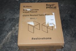 BOXED LLOYD PASCAL GLASS NESTED TABLE Condition ReportAppraisal Available on Request- All Items