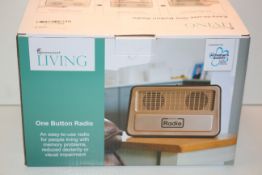 BOXED RAVENCOURT LIVING ONE BUTTON RADIO RRP £71.99Condition ReportAppraisal Available on Request-