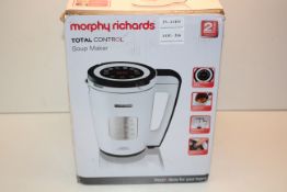 BOXED MORPHY RICHARDS TOTAL CONTROL SOUP MAKER RRP £40.00Condition ReportAppraisal Available on
