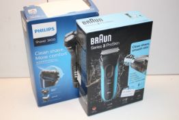 2X BOXED ASSORTED SHAVERS BY PHILIPS & BRAUN COMBINED RRP £160.00Condition ReportAppraisal Available