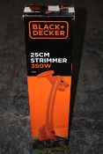 BOXED BLACK + DECKER 25CM STRIMMER 350W MODEL: GL360 RRP £25.90Condition ReportAppraisal Available