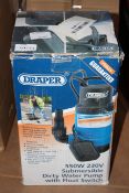 BOXED DRAPER 550W 230V SUBMERSIBLE DIRTY WATER PUMP WITH FLOAT SWITCH RRP £66.31Condition