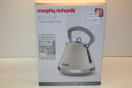 BOXED MORPHY RICHARDS VECTOR 1.5L PYRAMID KETTLE CREAM RRP £49.99Condition ReportAppraisal Available