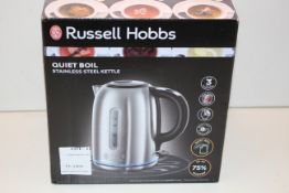 BOXED RUSSELL HOBBS QUIET BOIL STAINLESS STEEL KETTLE RRP £34.99Condition ReportAppraisal