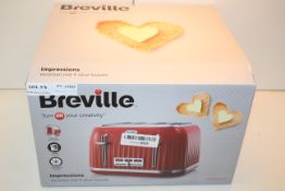 BOXED BREVILLE IMPRESSIONS VENETIAN RED 4 SLICE TOASTER MODEL: VTT783 RRP £34.99Condition