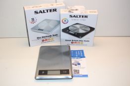 3X ASSORTED BOXED/UNBOXED KITCHEN SCALES BY SALTER & RENPHO (IMAGE DEPICTS STOCK)Condition