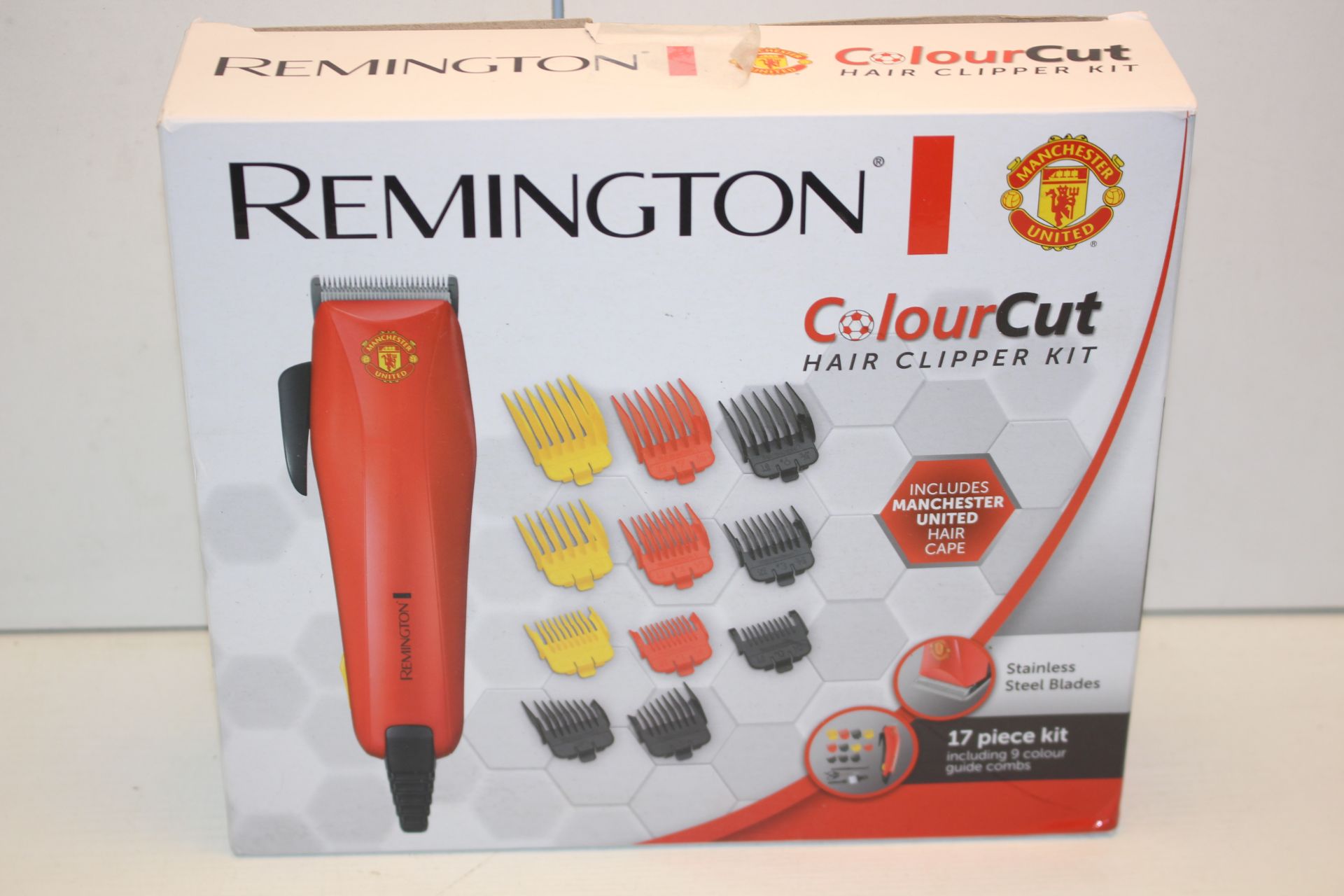 BOXED REMINGTON COLOURCUT HAIR CLIPPER KIT MAN UTD EDITION RRP £39.99Condition ReportAppraisal
