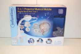 BOXED INFANTINO 3-IN-1 PROJECTOR MUSICAL MOBILE 0M+ RRP £34.99Condition ReportAppraisal Available on