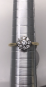 18 ct Yellow Gold Diamond Cluster Ring