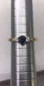 18 carat Yellow Gold Diamond and Sapphire Ring