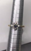 18ct Yellow Gold Sapphire and Diamond Ring