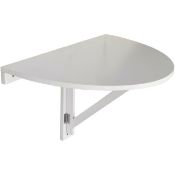 BOXED HIDEAWAY WALL-MOUNTED SEMI CIRCULAR TABLE RRP £59.99 MODEL: DN2010 WHITE TEC2429Condition