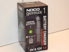 BOXED NOCO GENIUS 1 BATTERY CHARGER & MAINTAINER 6V & 12V 1A RRP £33.95Condition ReportAppraisal