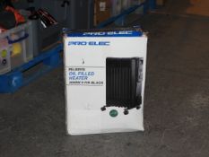 BOXED PRO ELEC OIL FILLED HEATER 2000W 9 FIN BLACK Condition ReportAppraisal Available on Request-