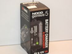 BOXED NOCO GENIUS 5 BATTERY CHARGER & MAINTAINER 6V & 12V 5A RRP £65.99Condition ReportAppraisal