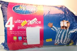 4X BAGGED SILENT NIGHT ULTRA BOUNCE PILLOWS RRP £23.89Condition ReportAppraisal Available on