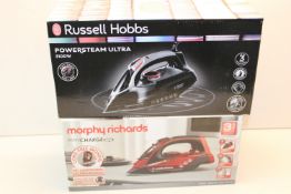 2X ASSORTED BOXED STEAM IRONS (IMAGE DEPICTS STOCK)Condition ReportAppraisal Available on Request-