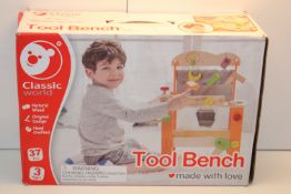 BOXED CLASSIC WORLD TOOL BENCH NATURAL WOOD Condition ReportAppraisal Available on Request- All