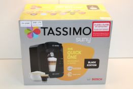 BOXED BOSCH TASSIMO SUNY BLACK EDITION POD COFFEE MACHINE RRP £54.99Condition ReportAppraisal