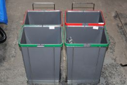 2X SETS UNBOXED DUAL UNDER CUPBOARD WASTE BIN/RECYCLERSCondition ReportAppraisal Available on