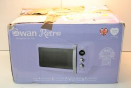 BOXED SWAN RETRO 20L 800W MICROWAVE OVEN RRP £78.95Condition ReportAppraisal Available on Request-