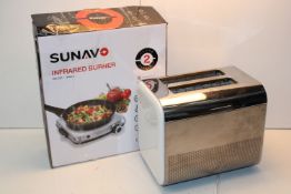 2X ASSORTED ITEMS TO INCLUDE SUNAVO INFRARED BURNER & BREVILLE 2 SLICE TOASTERCondition