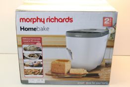 BOXED MORPHY RICHARDS HOMEBAKE BREAD MAKING MACHINE RRP £69.00Condition ReportAppraisal Available on