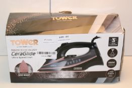 BOXED TOWER 3100W ROSE BLUSH NANO COATED CERA GLIDE ULTRA SPEED IRON RRP £24.99Condition