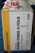 BOXED AMAZON COMMERCIAL RECYCLED HAND TOWEL V-FOLD - 20 PACKS Condition ReportAppraisal Available on