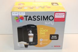 BOXED BOSCH TASSIMO SUNY BLACK EDITION POD COFFEE MACHINE RRP £54.99Condition ReportAppraisal