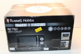 BOXED RUSSELL HOBBS RETRO COMPACT CLASSIC NOIR MICROWAVE OVEN Condition ReportAppraisal Available on
