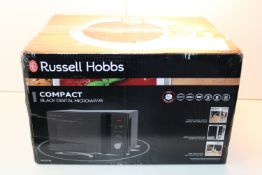 BOXED RUSSELL HOBBS COMPACT BLACK DIGITAL MICROWAVE Condition ReportAppraisal Available on