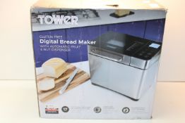 BOXED TOWER GLUTEN FREE DIGITAL BREAD MAKER WITH AUTOMATIC FRUIT & NUT DISPENSER RRP £99.00Condition