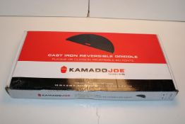 BOXED KAMADO JOE CAST IRON REVERSIBLE GRIDDLECondition ReportAppraisal Available on Request- All