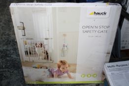 BOXED HAUCK OPEN'N STOP SAFETY GATE 75CM-80CMCondition ReportAppraisal Available on Request- All