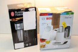 2X BOXED ASSORTED ITEMS BY BOSCH & RUSSELL HOBBS (IMAGE DEPICTS STOCK)Condition ReportAppraisal