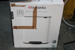 BOXED BRABANTIA BO PEDAL BIN WITH 2 INNER BUCKETS (2X 30 LITRES) RRP £169.00Condition