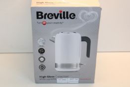 BOXED BREVILLE HIGH GLOSS COLLECTION WHITE JUG KETTLE RRP £80.00Condition ReportAppraisal