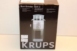 BOXED KRUPS BURR GRINDER MODEL: GVX 2 RRP £50.00Condition ReportAppraisal Available on Request-