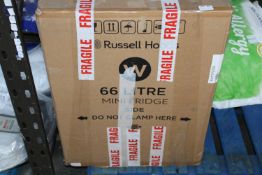 BOXED RUSSELL HOBBS 66 LITRE MINI FRIDGE WHITE MODEL: RHTTF67W RRP £109.00Condition