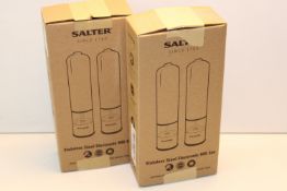 2X BOXED SALTER STAINLESS STEEL ELECTRONIC MILL SETS RRP £29.99 EACHCondition ReportAppraisal