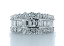 18ct White Gold Channel Set Semi Eternity Diamond Ring 2.54 Carats - Valued by AGI £17,250.00 - 18ct