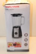 BOXED MORPHY RICHARDS TOTAL CONTROL GLASS TABLE BLENDER RRP £36.00Condition ReportAppraisal